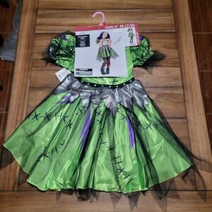 "Frankie's Girl" Girl's Halloween 4 Pc Costume Set - Size Medium (7-8) NEW